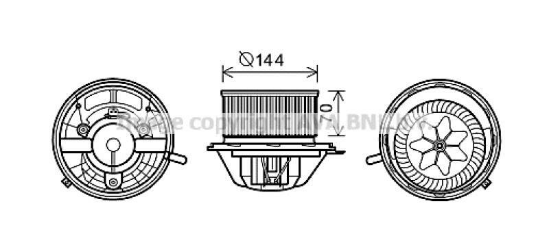 AVA QUALITY COOLING Electric Motor, interior blower