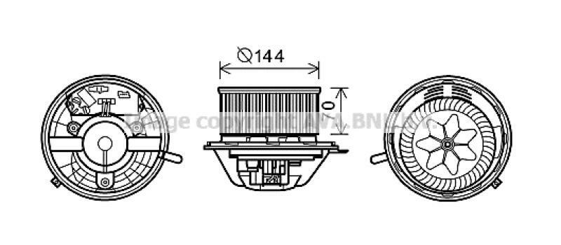 AVA QUALITY COOLING Elektromotor, Innenraumgebläse