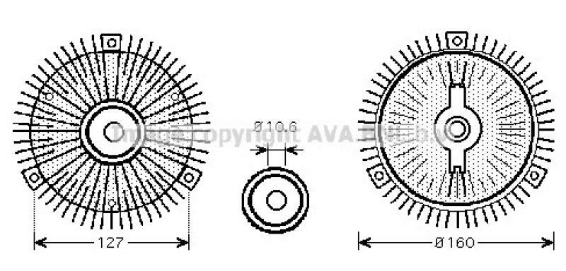 AVA QUALITY COOLING Clutch, radiator fan