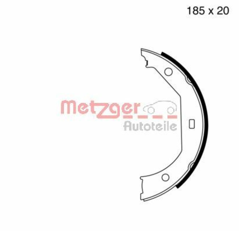 METZGER Brake Shoe Set, parking brake