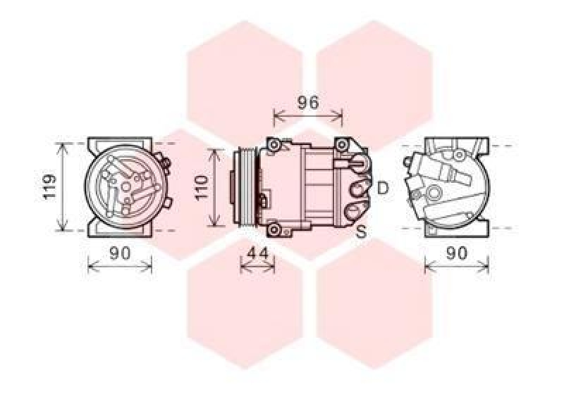 VAN WEZEL Compressor, air conditioning