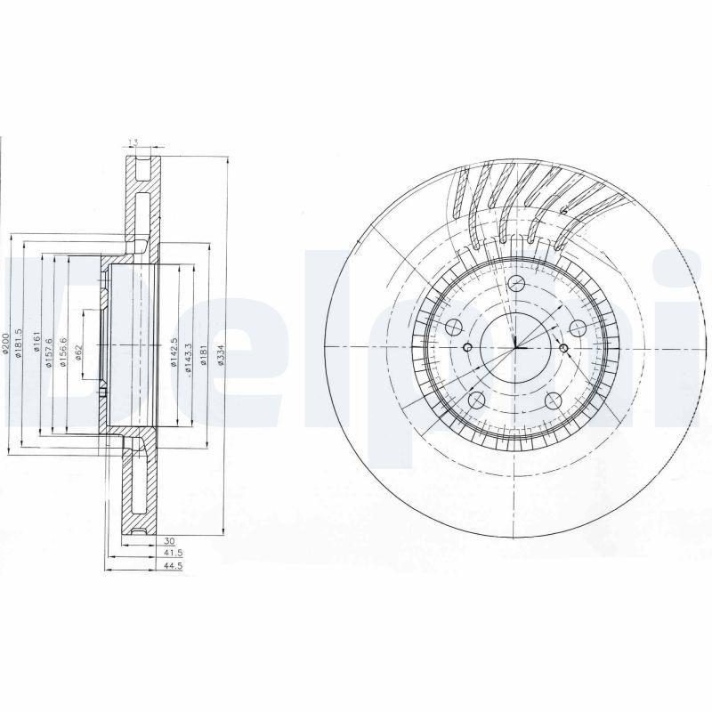 2x DELPHI Bremsscheibe