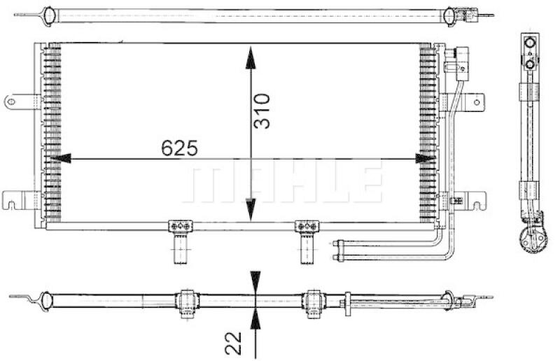 MAHLE Condenser, air conditioning BEHR