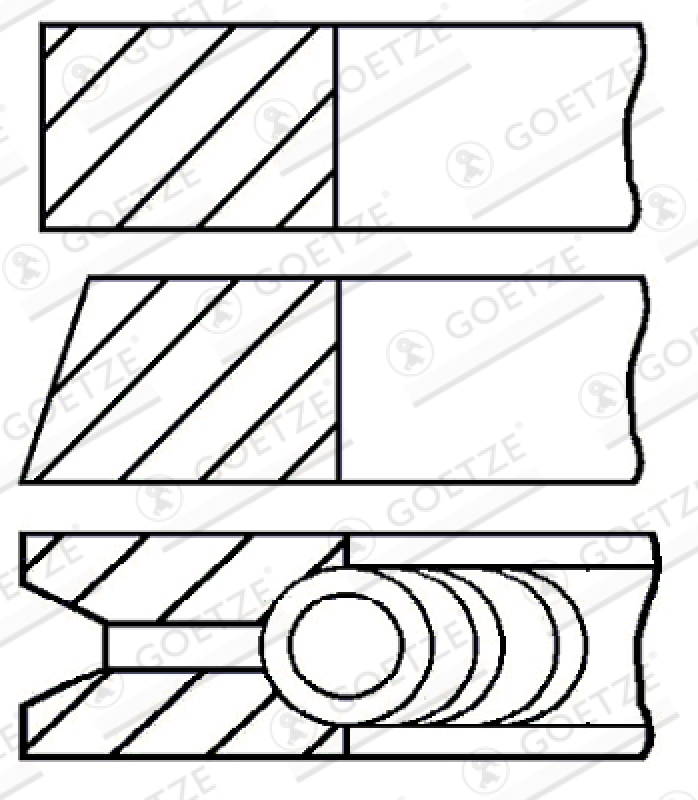 GOETZE ENGINE Kolbenringsatz