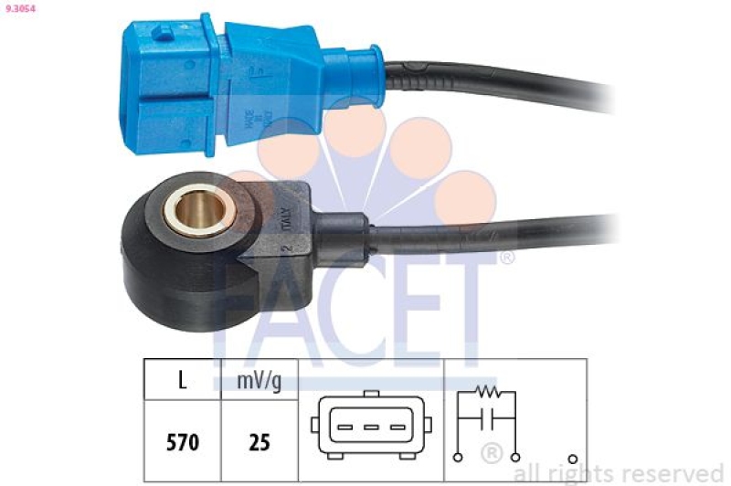 FACET Knock Sensor Made in Italy - OE Equivalent