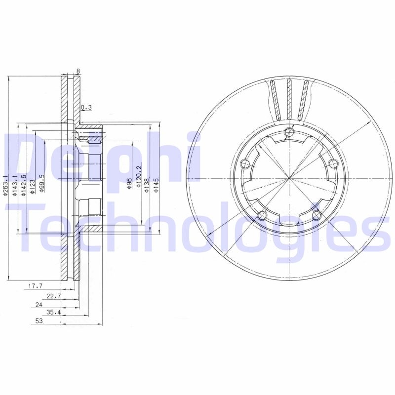 2x DELPHI Bremsscheibe