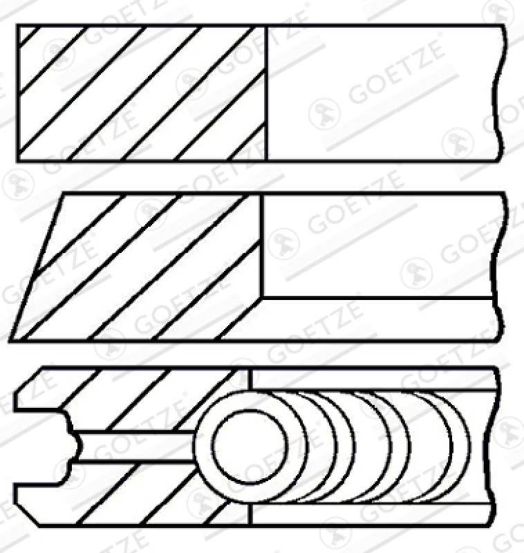 GOETZE ENGINE Kolbenringsatz