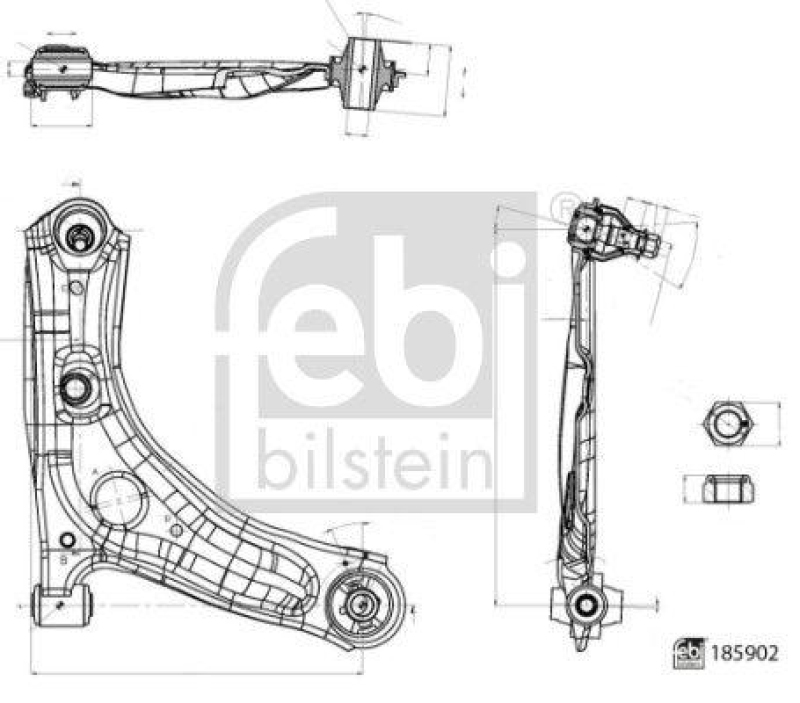 FEBI BILSTEIN Querlenker Lenker Radaufhängung