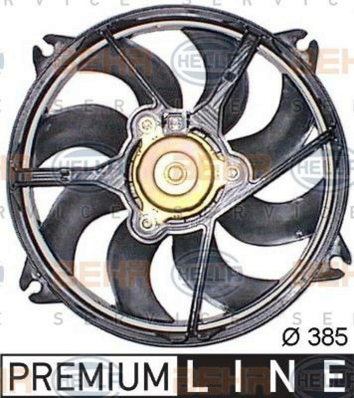 HELLA Fan, radiator BEHR HELLA SERVICE *** PREMIUM LINE ***