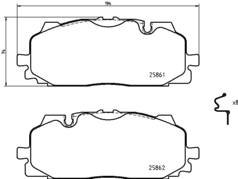 HELLA Brake Pad Set, disc brake