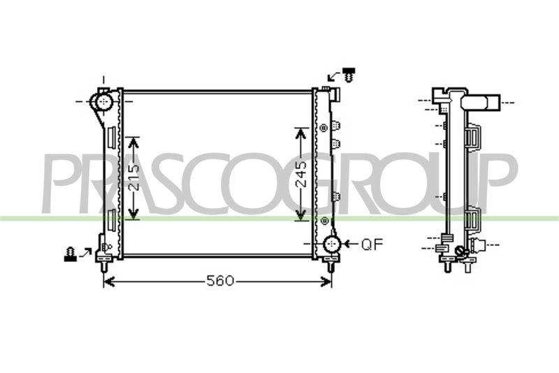 PRASCO Radiator, engine cooling PrascoSelection