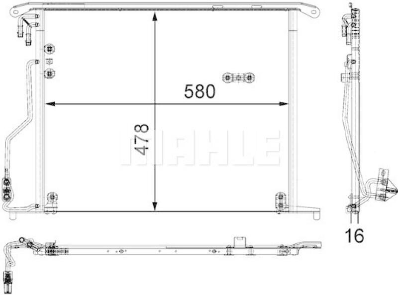 MAHLE Condenser, air conditioning BEHR