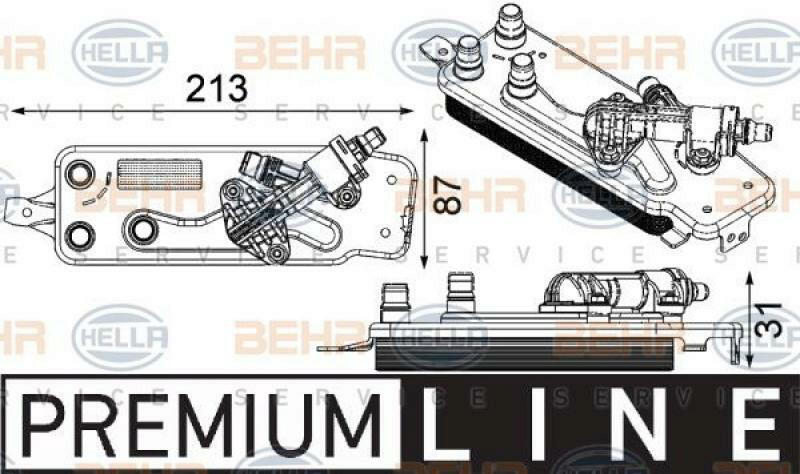 HELLA Oil Cooler, automatic transmission BEHR HELLA SERVICE *** PREMIUM LINE ***