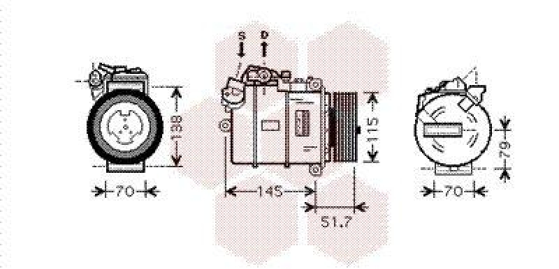 VAN WEZEL Kompressor, Klimaanlage 0600K329