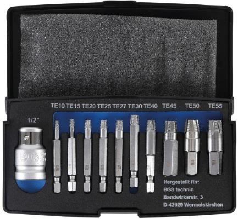 Schraubenausdreher-Satz | für defektes T-Profil (für Torx) T10 - T5...