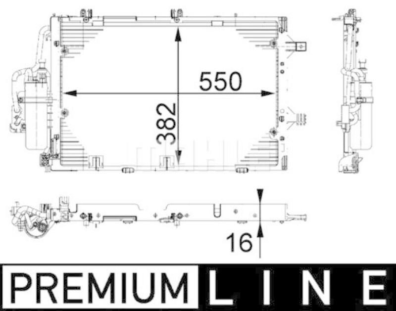 MAHLE Kondensator, Klimaanlage BEHR *** PREMIUM LINE ***