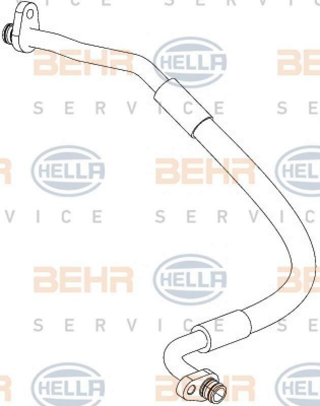 HELLA High Pressure Line, air conditioning BEHR HELLA SERVICE *** PREMIUM LINE ***