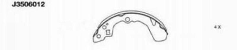 NIPPARTS Brake Shoe Set
