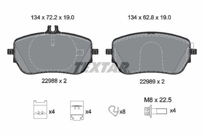 TEXTAR Brake Pad Set, disc brake