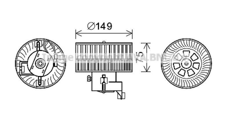 AVA QUALITY COOLING Elektromotor, Innenraumgebläse