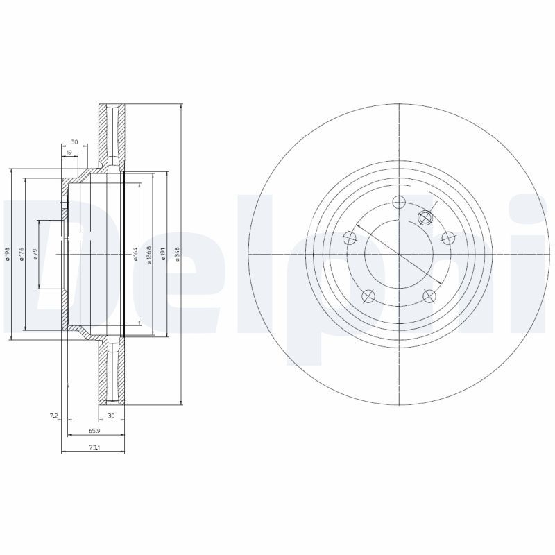 2x DELPHI Bremsscheibe