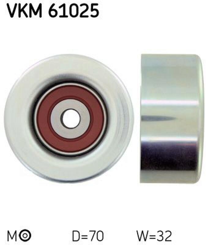 SKF Deflection/Guide Pulley, V-ribbed belt