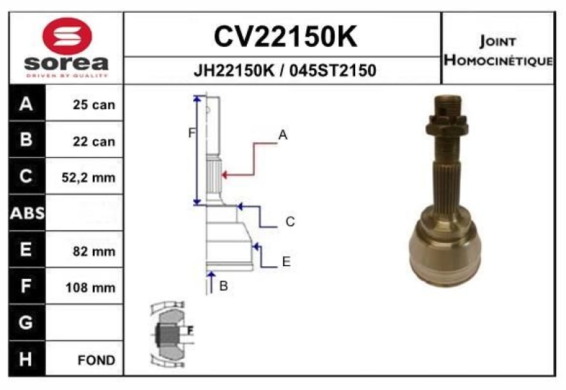 EAI Joint Kit, drive shaft