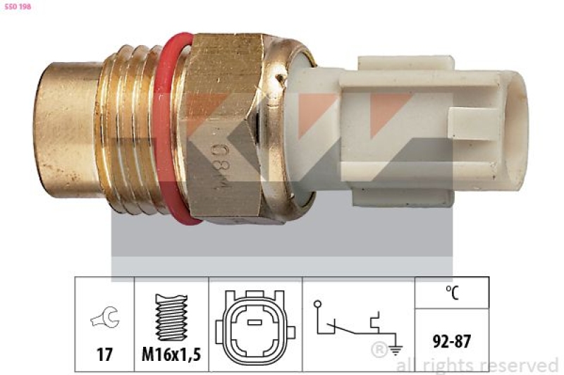 KW Temperaturschalter, Kühlerlüfter Made in Italy - OE Equivalent
