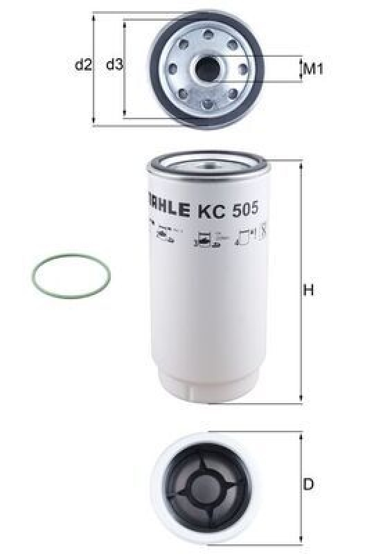 MAHLE ORIGINAL Fuel filter