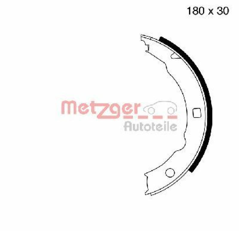 METZGER Brake Shoe Set, parking brake