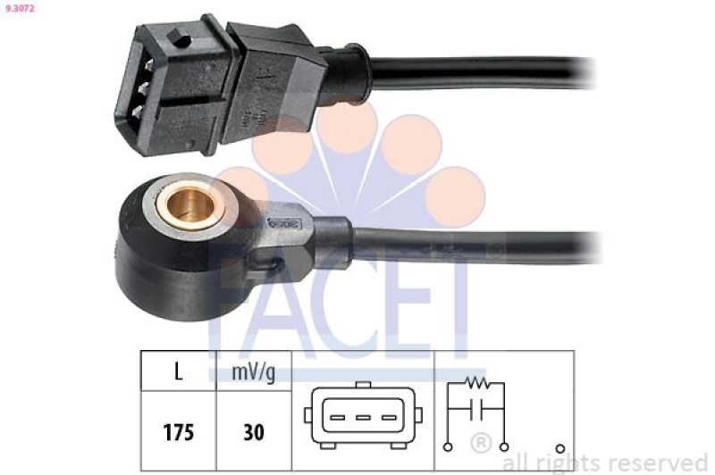 FACET Knock Sensor Made in Italy - OE Equivalent