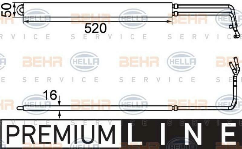 HELLA Oil Cooler, steering system BEHR HELLA SERVICE *** PREMIUM LINE ***