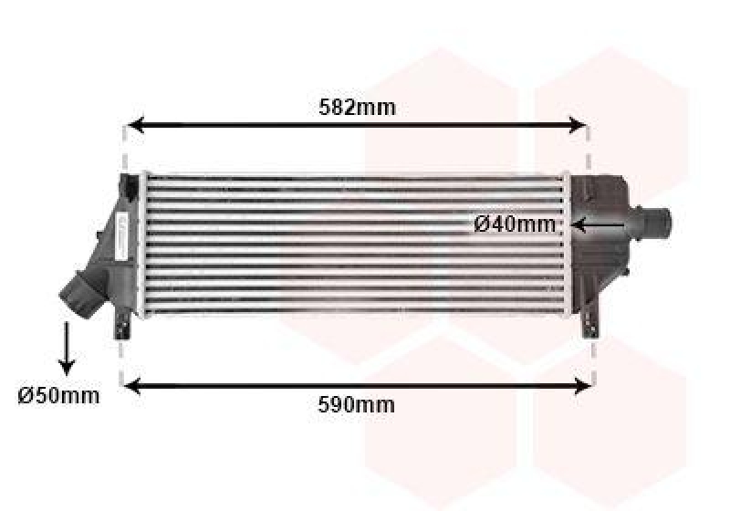 VAN WEZEL Intercooler, charger