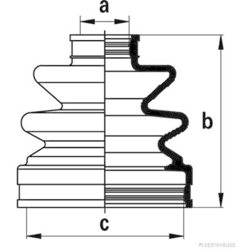 HERTH+BUSS JAKOPARTS Bellow Set, drive shaft