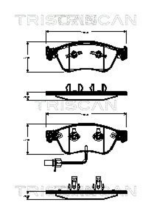 TRISCAN Brake Pad Set, disc brake