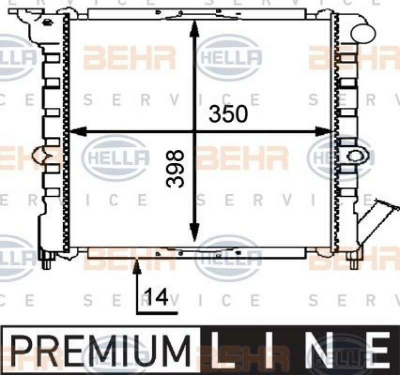 HELLA Radiator, engine cooling BEHR HELLA SERVICE *** PREMIUM LINE ***