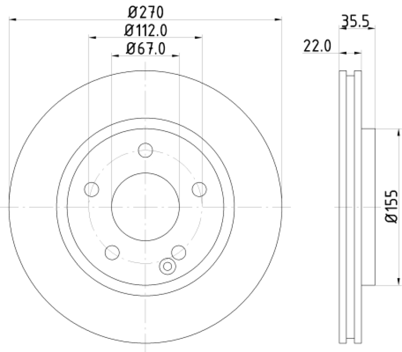 2x HELLA Bremsscheibe PRO High Carbon