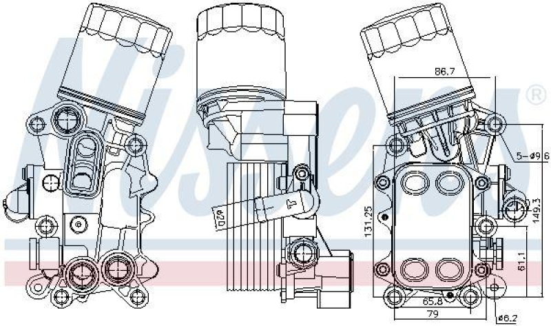NISSENS Oil Cooler, engine oil
