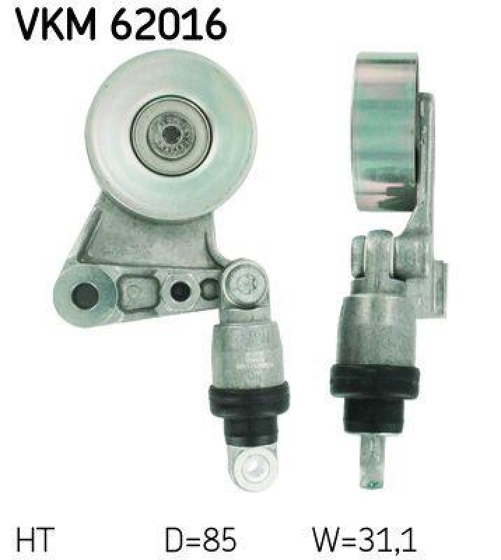 SKF Tensioner Pulley, V-ribbed belt
