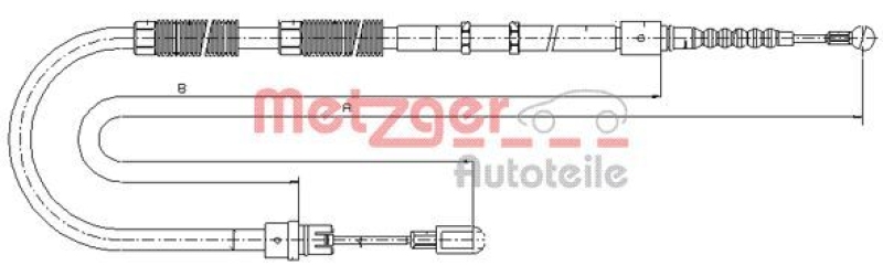 METZGER Cable Pull, parking brake