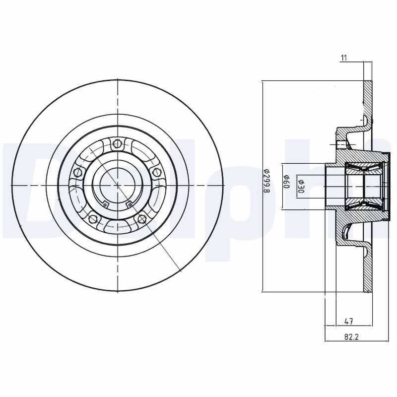 2x DELPHI Bremsscheibe