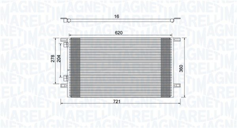 MAGNETI MARELLI Kondensator, Klimaanlage