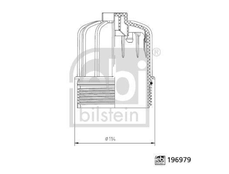 FEBI BILSTEIN Deckel, Kraftstofffilter 196979