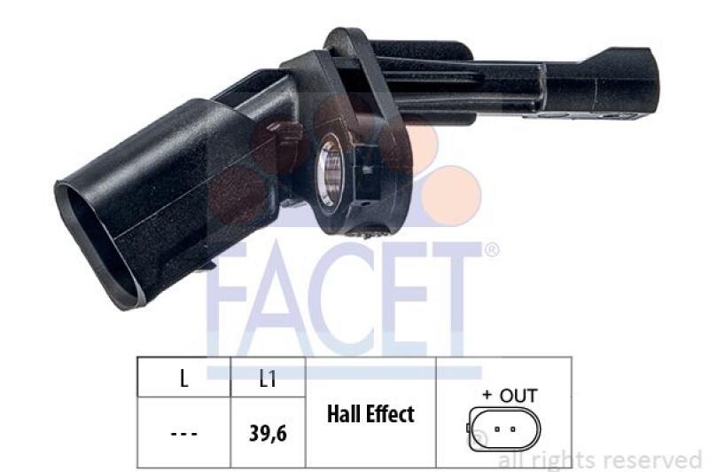 FACET Sensor, wheel speed Made in Italy - OE Equivalent