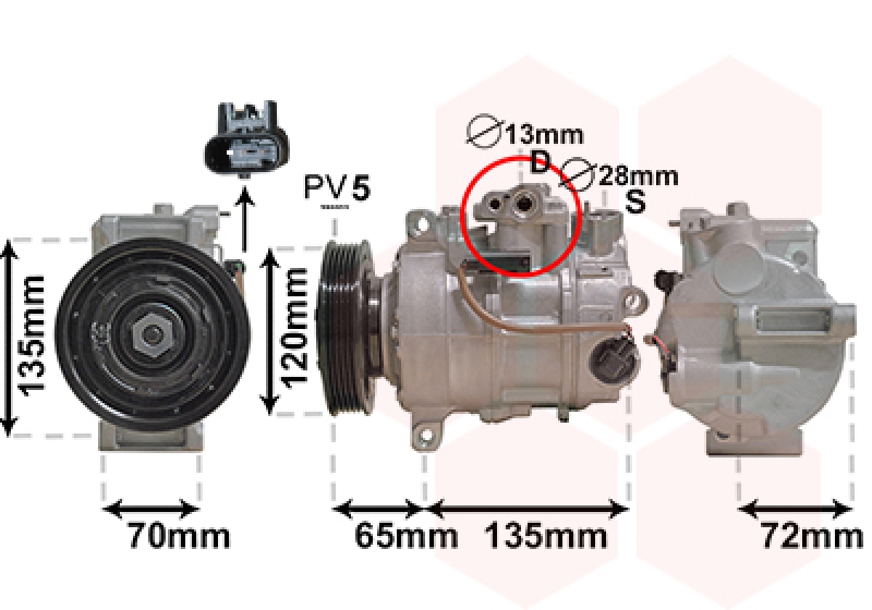 VAN WEZEL Compressor, air conditioning