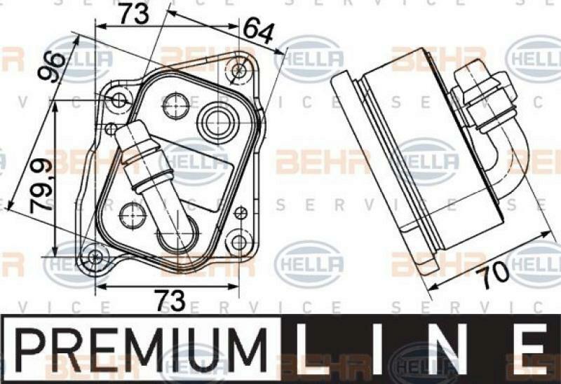 HELLA Oil Cooler, engine oil BEHR HELLA SERVICE *** PREMIUM LINE ***
