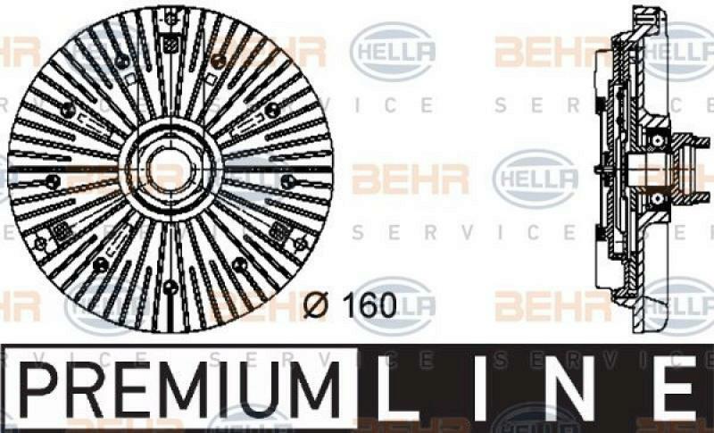 HELLA Clutch, radiator fan BEHR HELLA SERVICE *** PREMIUM LINE ***