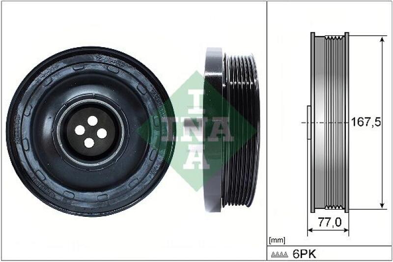 INA Belt Pulley, crankshaft