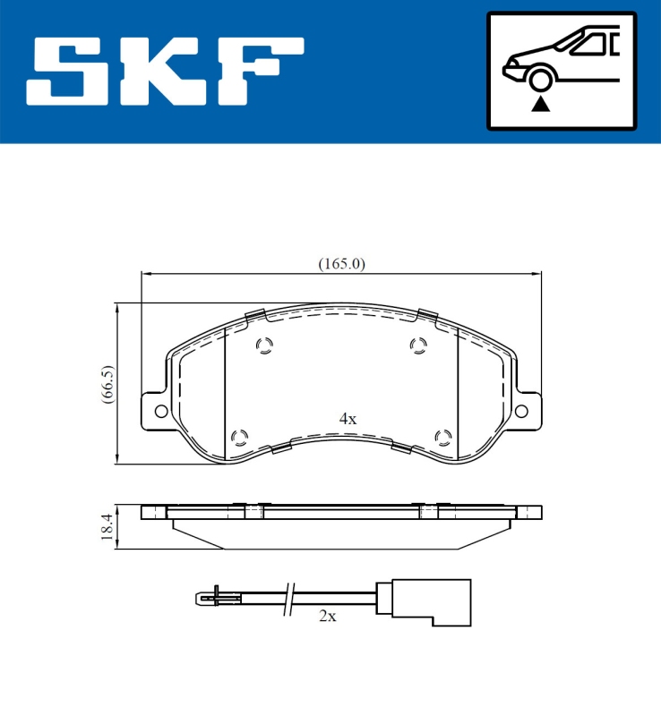 SKF Bremsbelagsatz, Scheibenbremse