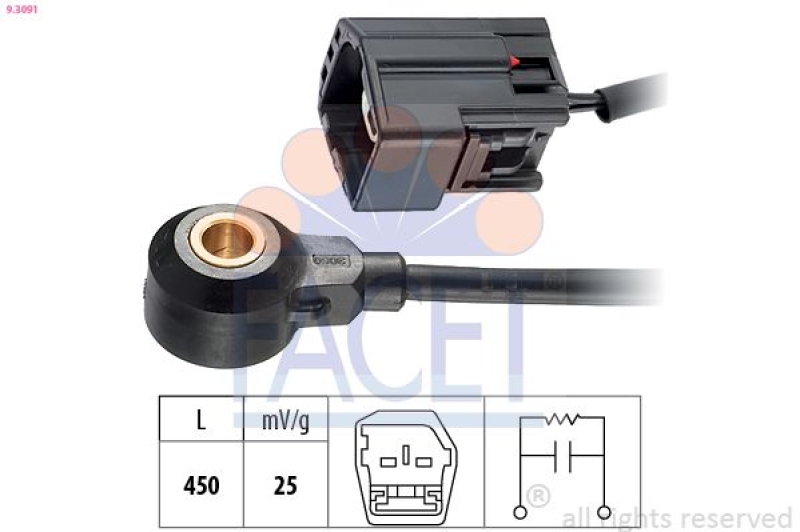 FACET Knock Sensor Made in Italy - OE Equivalent